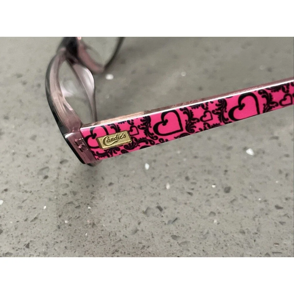 Candie’s Eyeglasses Frames ONLY C Nicolete BLK 44-16-130 Black/Pink Full Rim